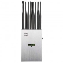 New portable 16-band 5G mobile phone jammer WiFi GPS UHF VHF RC all-in-one LCD screen signal jammer