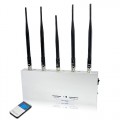 Remote Controlled High power 5 Antenna Cell Phone Jammer