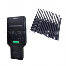 Newest Handheld Hidden 16 Antennas Mobile Phone Signal Jammer WiFi(2.4G 5G)) GPS UHF/VHF All-in-one blocker