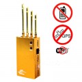 Handheld Golden Color 2G Mobile phone WiFi GPS Signal Jammer