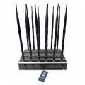 New 12 Antennas All Cellphone WIFI 2.4G 5.8G GPS UHF VHF Signal Jammer Adjustable 63W Output Power